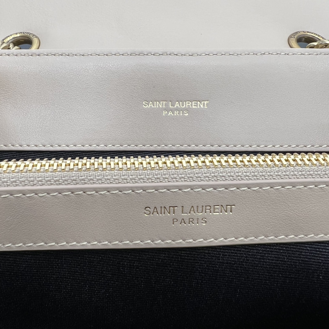 Saint Laurent Loulou Quilted Calfskin Shoulder Bag Handbag Dark Beige 457749 Gold